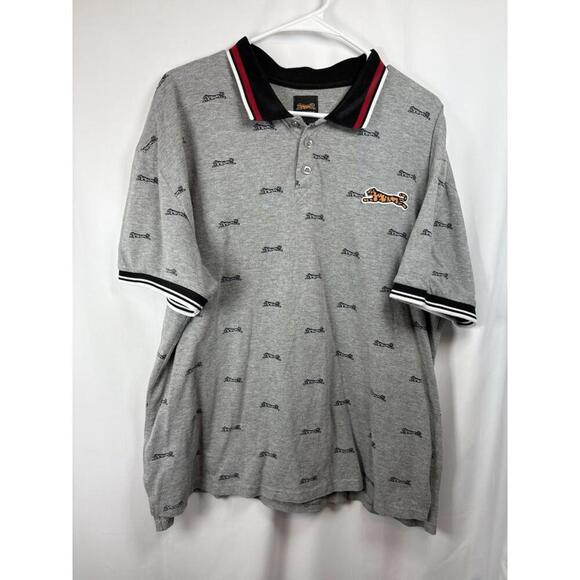 Le Tigre Men's Polo L Gray With Tiger Print All Over - Picture 2 of 8